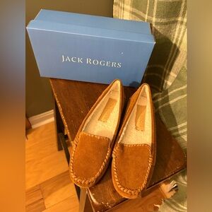 Jack Rogers Millie suede Sherpa Tan Moccasins